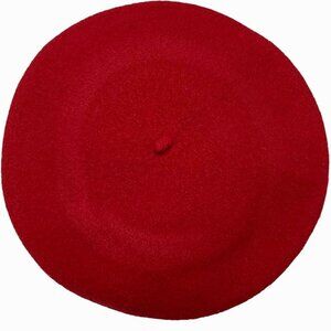 Red Wool French Beret, "The kind you wear on Christmas Day", Style#508